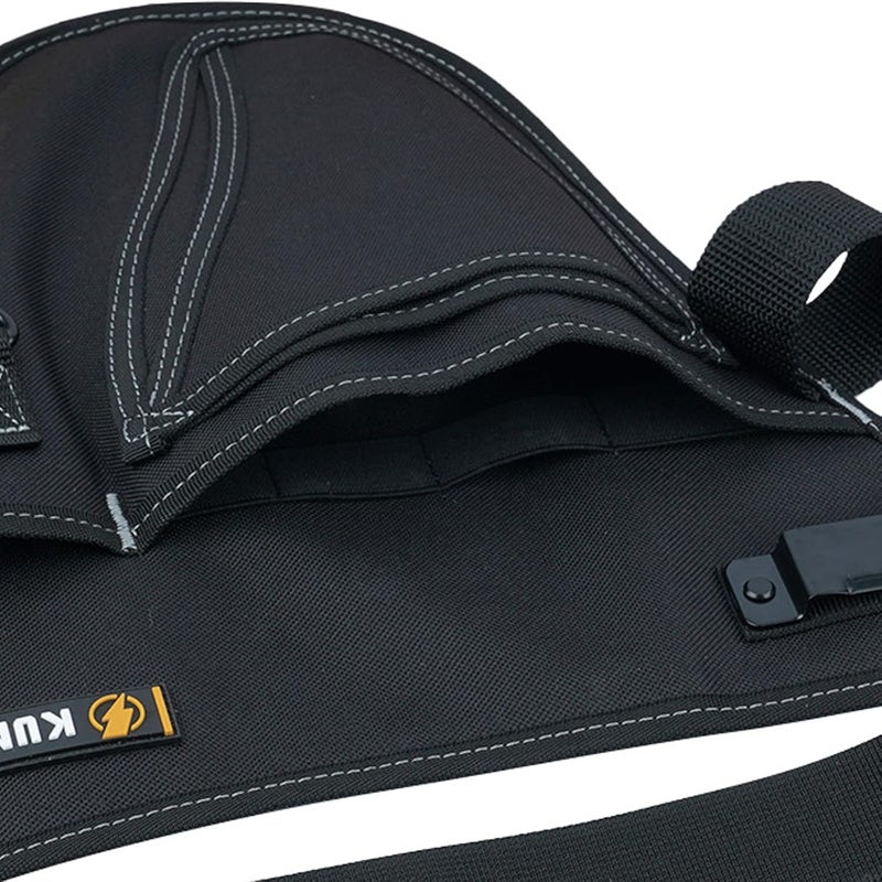 KUNN Garden Tool Organizer Belt Multifunctional Work Apron Pouch for Gardeing Florist Plumbing,Black - Image 3
